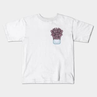 Purple Fittonia Plant Kids T-Shirt